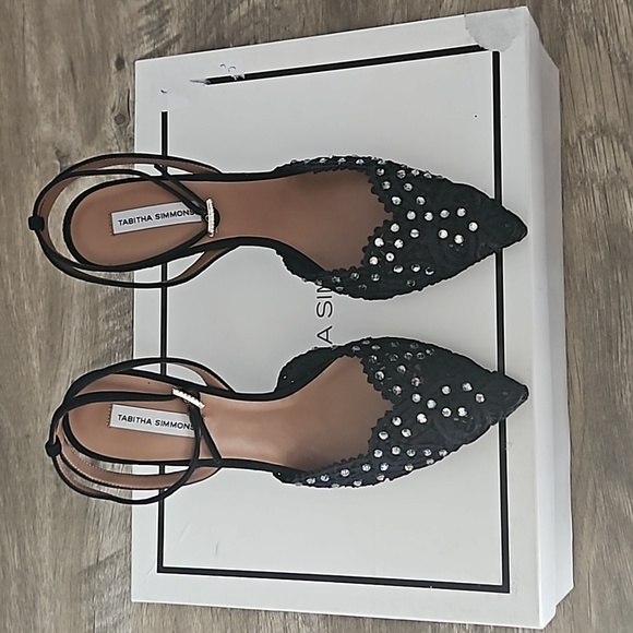 TABITHA SIMMONS SEN FLORET LACE SLINGBACK PUMPS 36B - Picture 6 of 14